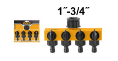 İNGCO 4'LÜ PLASTİK 1''-3/4 HORTUM KONNEKTÖRÜ -DAĞITICI
