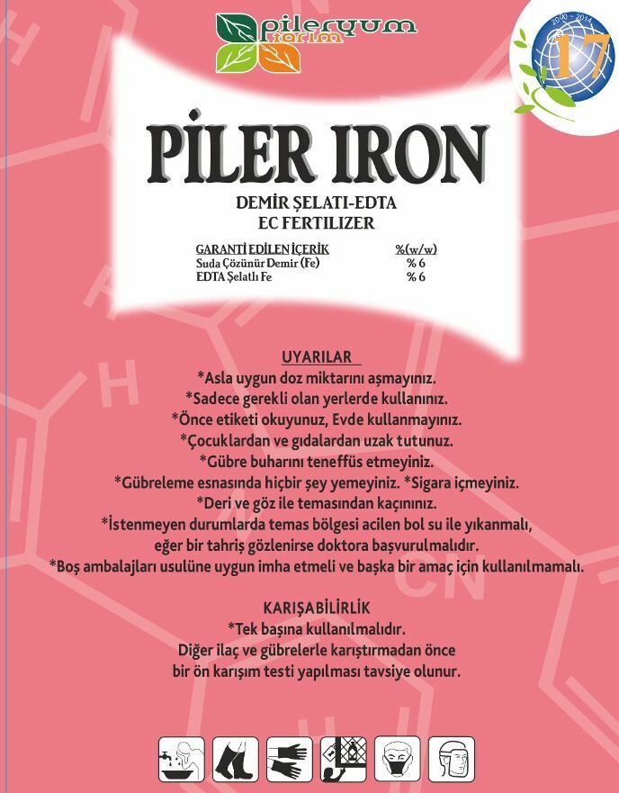 PİLER İRON 1 KG EDTA ŞELATLI DEMİR