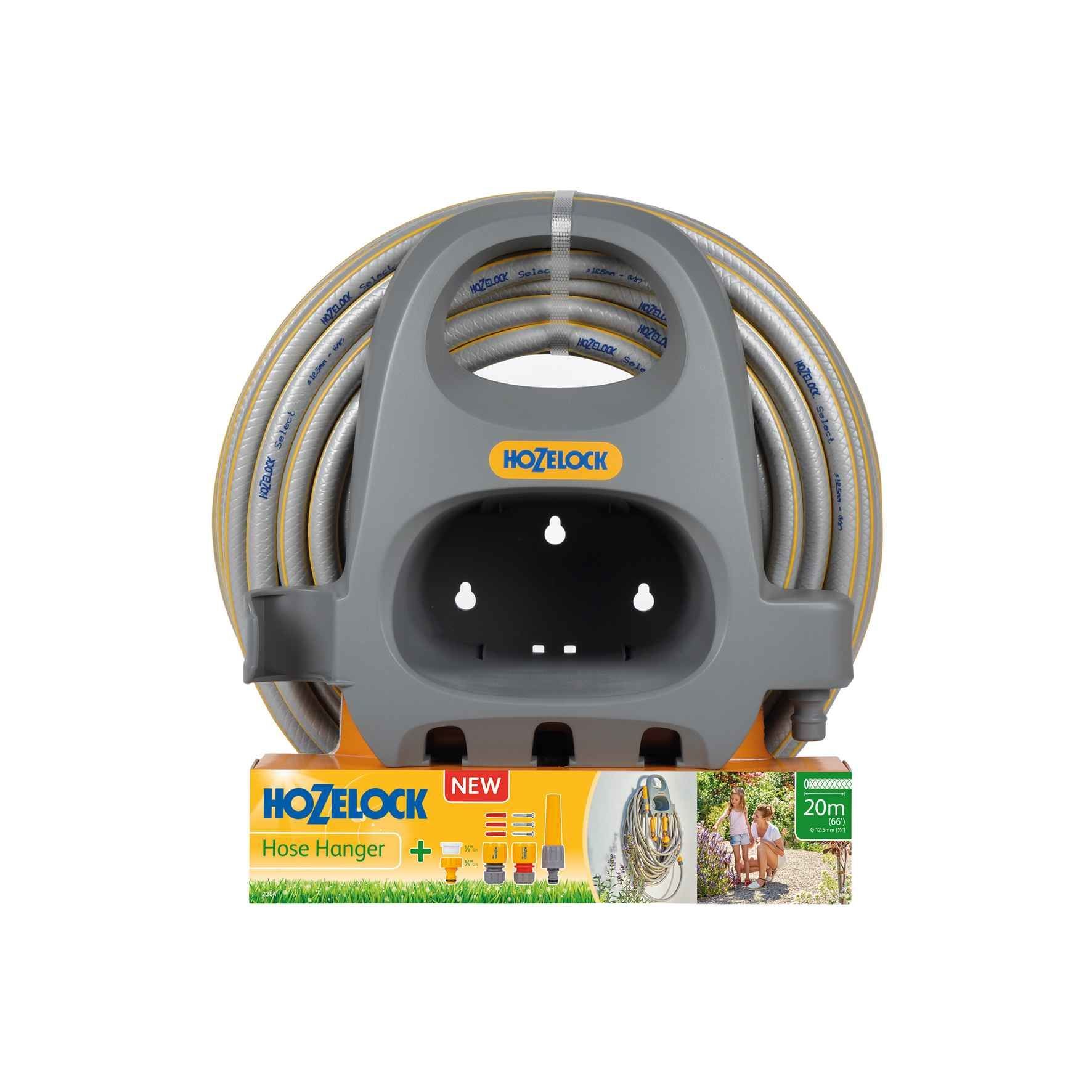 Hozelock 2364H Duvara Monte 20 m 1/2″ Hortumlu Hortum Toplama ve Sarma Askı Seti