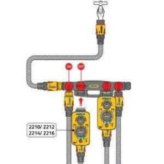 Hozelock 2150H Dörtlü (4'lü) Vanalı Su Musluk Dağıtıcı Adaptörü