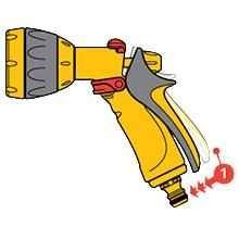 Hozelock 2684H Yuvarlak Başlıklı 6 Ayarlı Hortum Tabancası