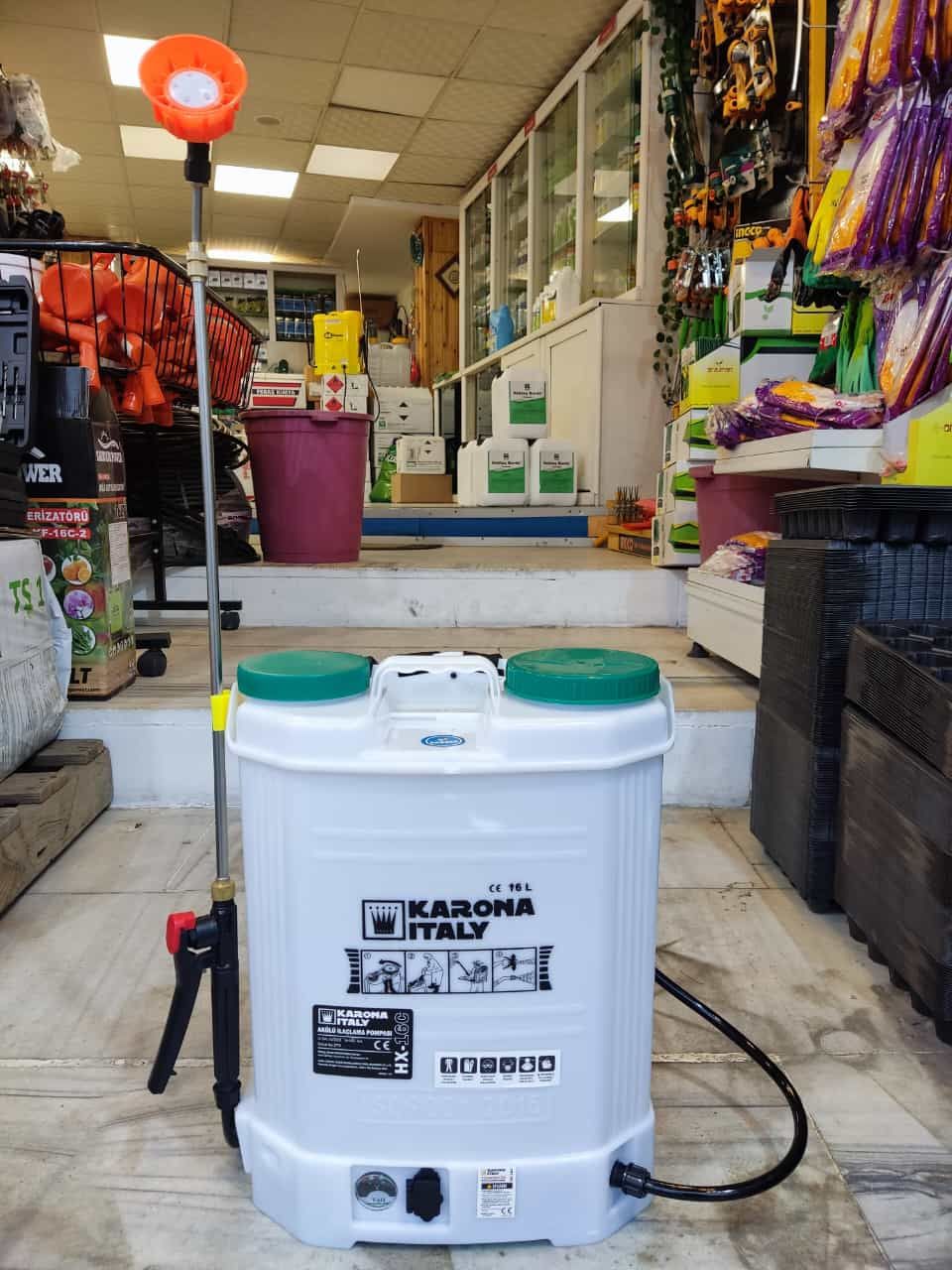 KARONA İTALY AKÜLÜ/ŞARJLI İLAÇLAMA POMPASI 16 LİTRE