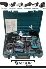 Assur Plus  7'Lı Set +Taşlama +Somun Sıkma +Tilki Kuyruğu+ Dal Budama +Akülü Vidalama+ Hava Pompası+Hilti