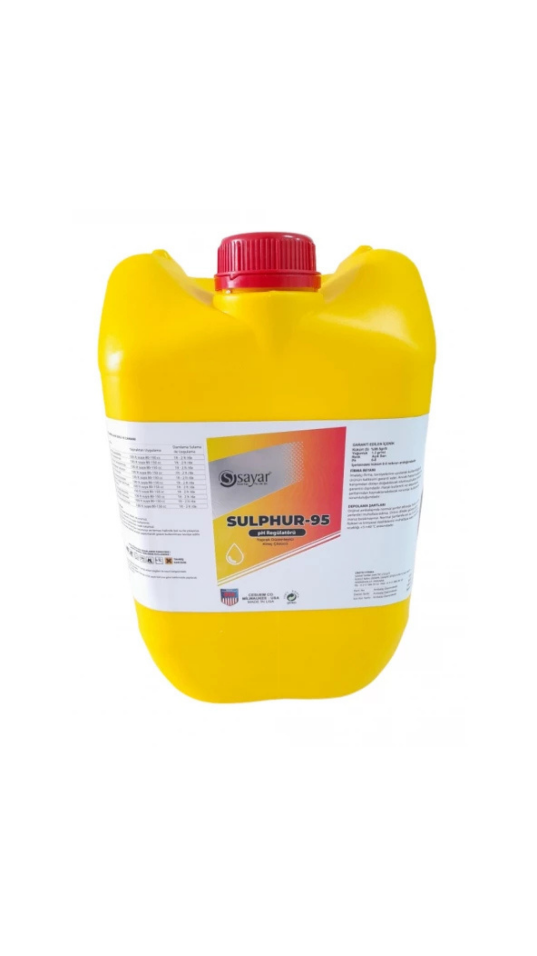 SULPHUR 95  Elementel Kükürt 20 LİTRE