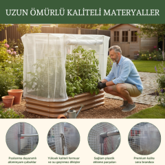 Modüler Yükseltilmiş Bahçe Yatağı No:7 Seralı